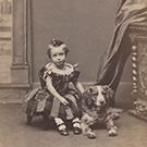 Unidentified child with dog